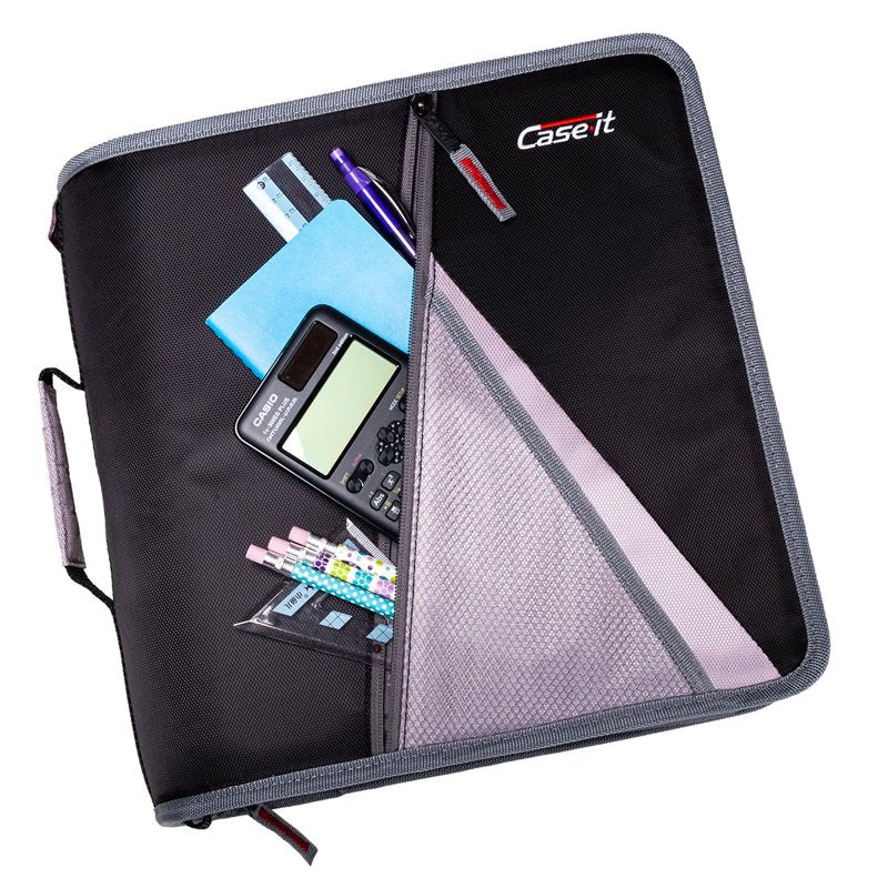 Zip Tab Binder with Expanding File Folder & 3-Inch O-Ring - Durable Letter Size Organizer