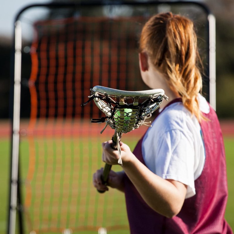 Lacrosse Bounce Target with Steel Frame Ball Return Net for Training and Drills