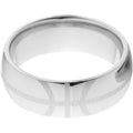 Half-Round Titanium Basketball Ring with Laser Engraving - Unisex Jewelry
