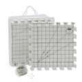 Interlocking Foam Blocking Mats for Knitting & Crochet Projects - 9 Pack, 12.5 x 12.5 inches, Grid Design, Includes T-Pins & Storage Bag
