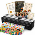 A4 Laminator Machine with Cutter & 10 Pouches - Compact Home Office Laminator