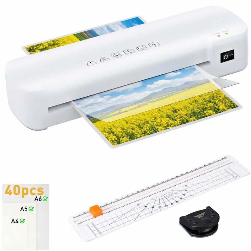 9 Inch Thermal Laminator Machine with 40 Pouches for Home Office School