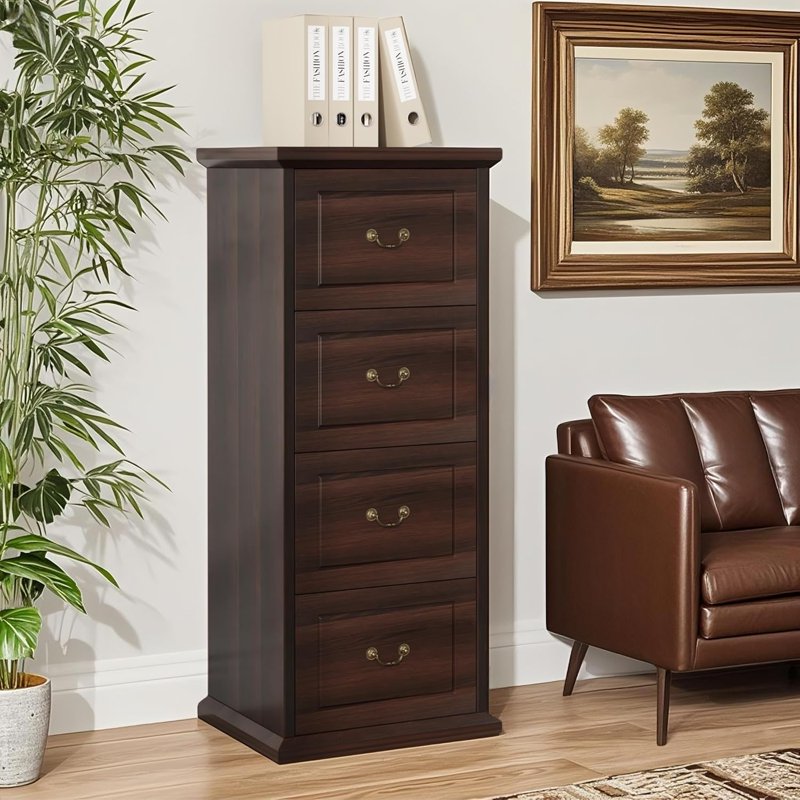 4-Drawer Vertical File Cabinet for Home Office & Office Storage