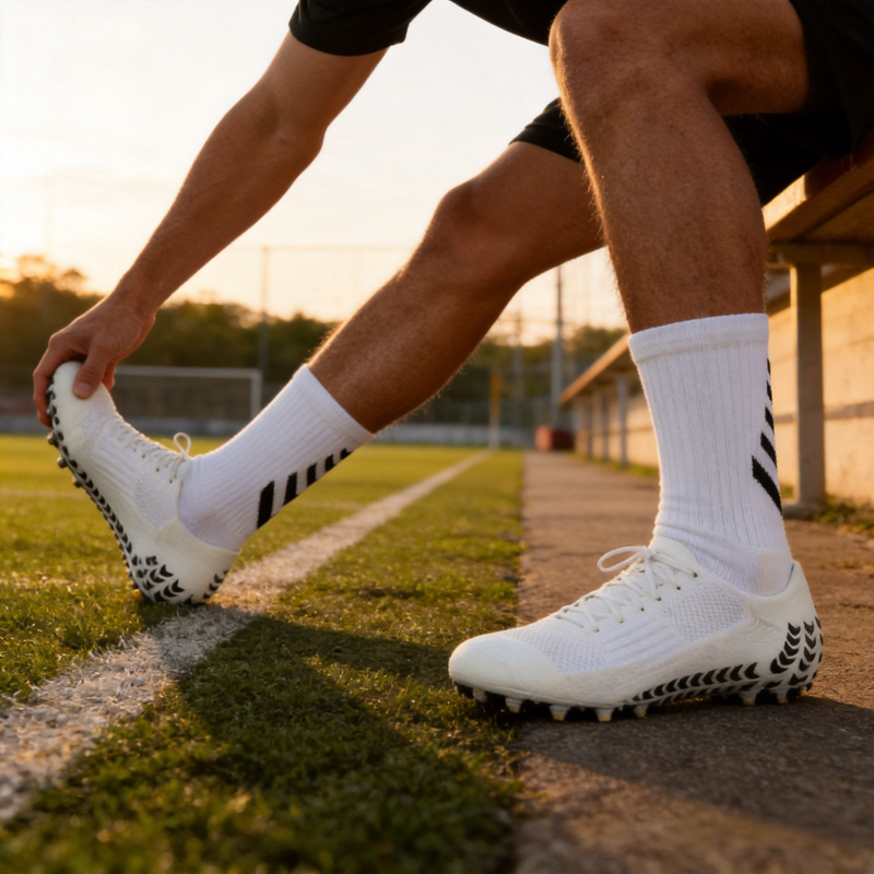 Men's Soccer Running Socks Non-Slip Cushioned Moisture-Wicking Athletic Socks