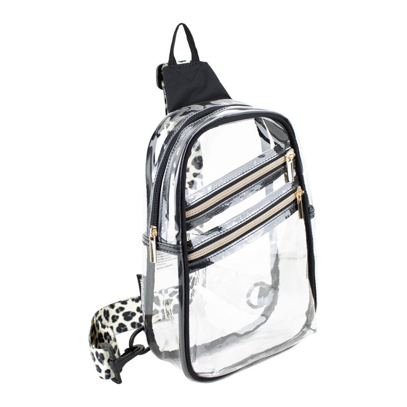 Clear Fashion Sling Backpack with Adjustable Strap for Concerts & Events