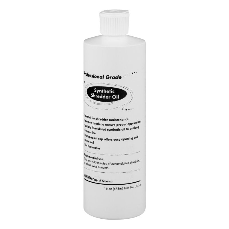 Synthetic Shredder Oil 16 oz - Professional Grade Lubricant for Paper Crushers