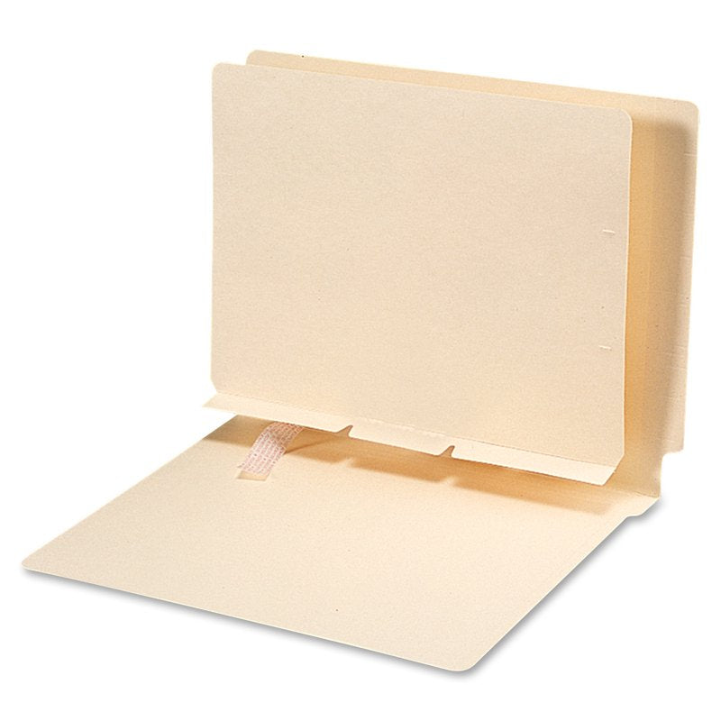 Self-Adhesive Manila Folder Dividers with Fastener - Letter Size, Pack of 100