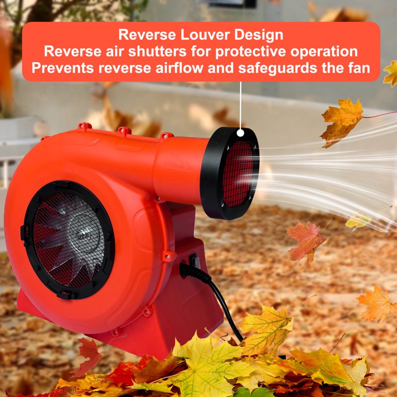 1100W 1.5HP Inflatable Bounce House Blower Pump - Commercial Air Fan