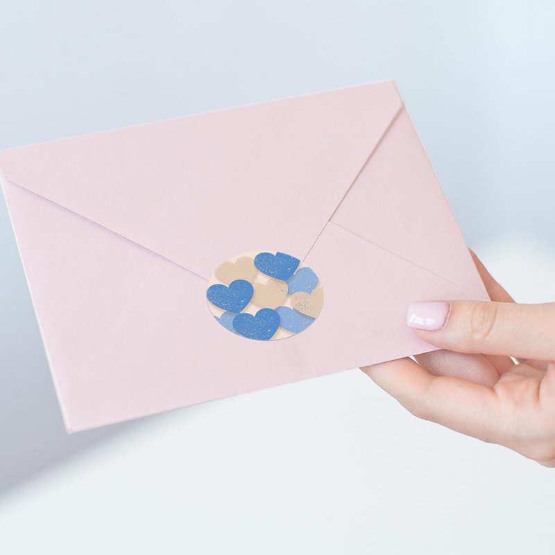 Current Hearts Seals (Hearts) – Set of 24 1.5" Self-Stick Envelope Stickers
