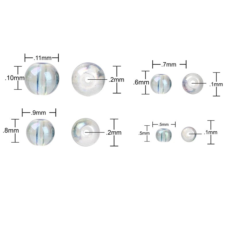 Glass Bead Strand Multi Sizes Green 135pcs Jewelry & Craft Beads