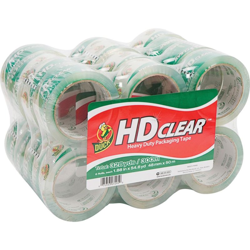 Duck HD Clear Heavy Duty Packing Tape - 1.88 in x 55 yd, 24 Rolls