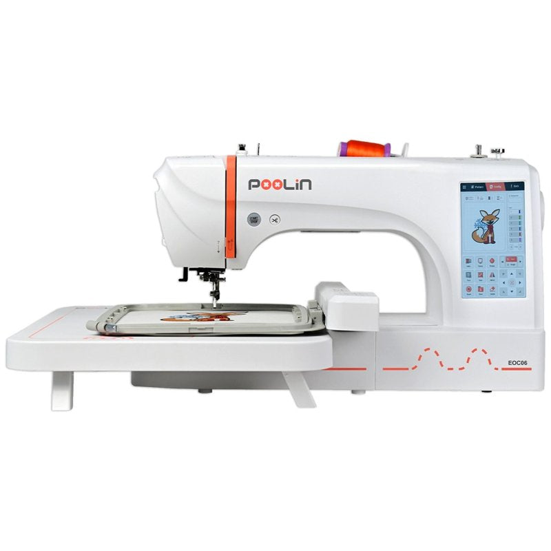 Computerized Embroidery Machine with Large 7.9x11 Inch Hoop and Deluxe Accessory Bundle