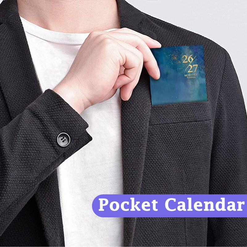 Pocket Calendar 2026-2027 Two-Year Monthly Planner Small Organizer for Purse
