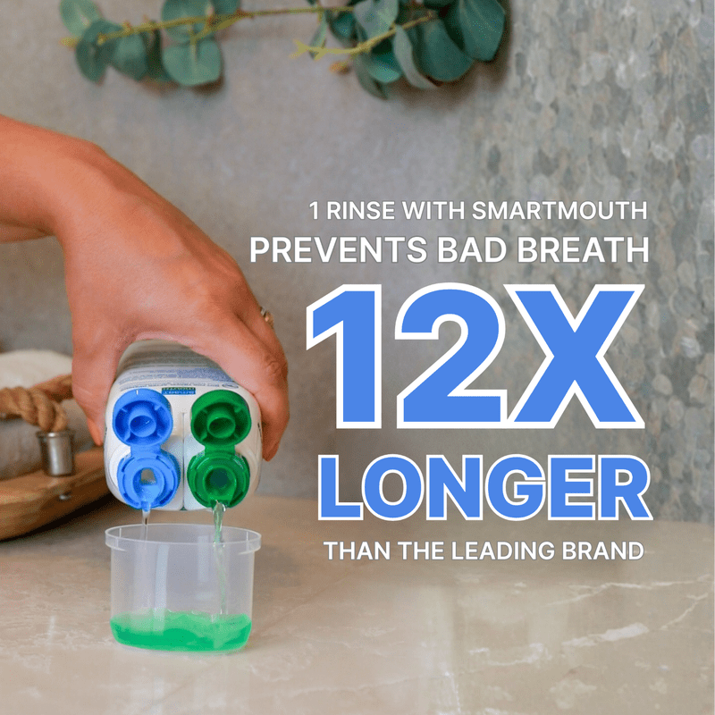 2 Pack Activated Breath Rinse Mouthwash for Halitosis & Dry Mouth - 16 fl oz