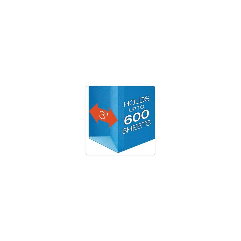 Reinforced Hanging File Folders - 3-inch Capacity, Letter Size, Blue (25 Pack)