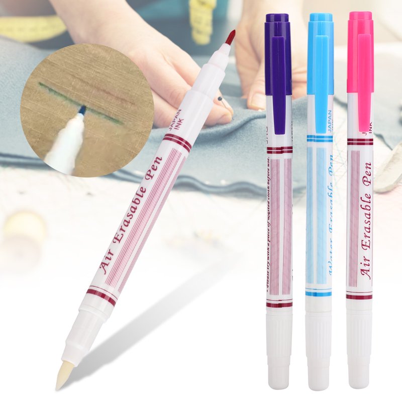 Water Erasable Fabric Marker Pen Pack for Sewing & Cross Stitch - Vanishing Ink