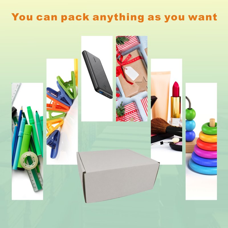 Small Corrugated Mailer Boxes - White Shipping Packaging Boxes for Lightweight Items