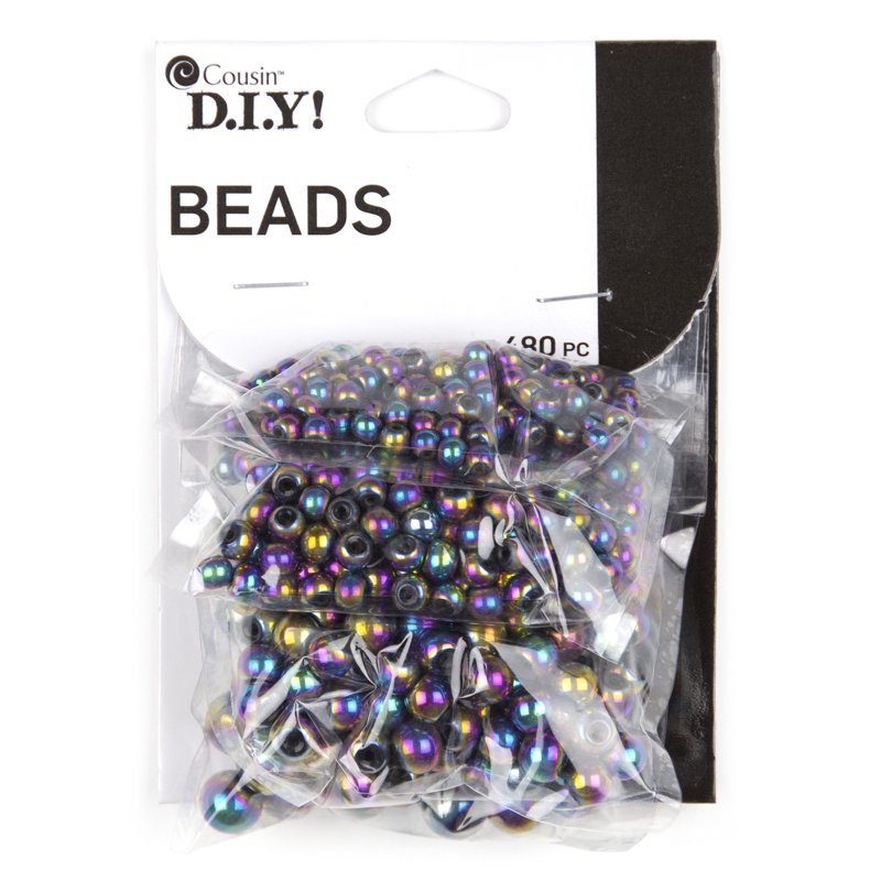 Rainbow Glass Beads Filler Set - Multi-Size Craft Beads for Jewelry & DIY Projects