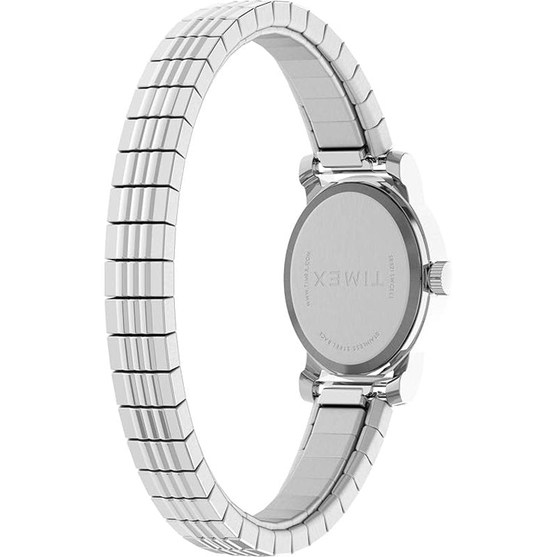 Timex Women's Cavatina Silver-Tone 18mm Watch with Mother of Pearl Dial