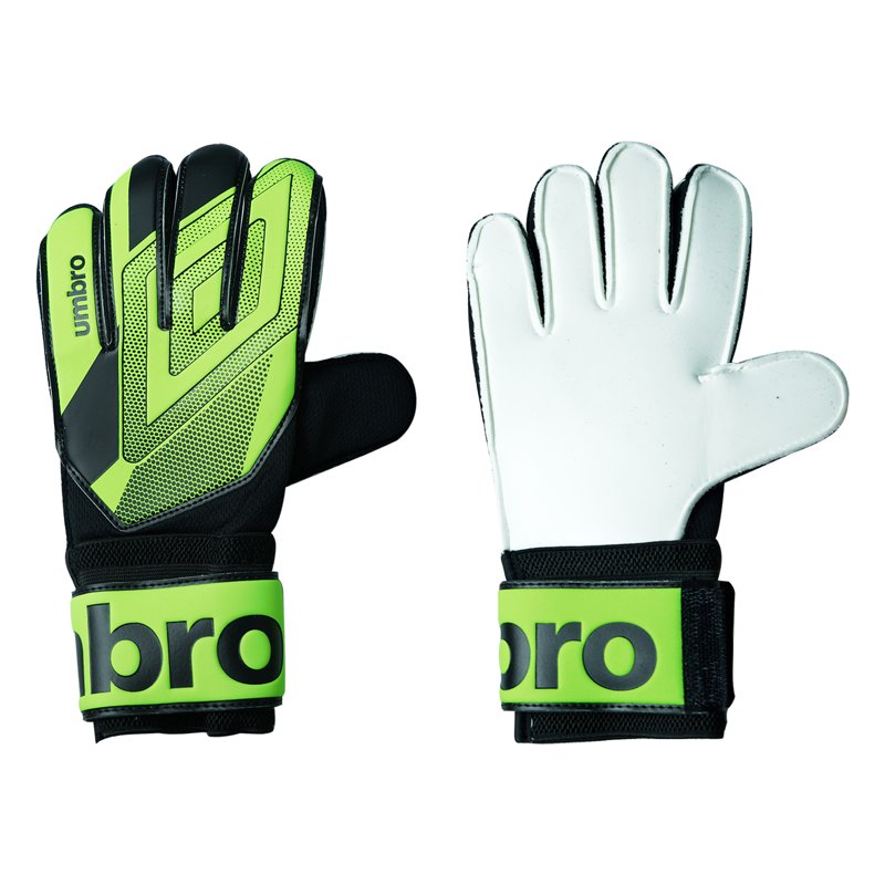 Junior Goalie Gloves with Latex Palm - Green, Medium | Umbro Soccer Training