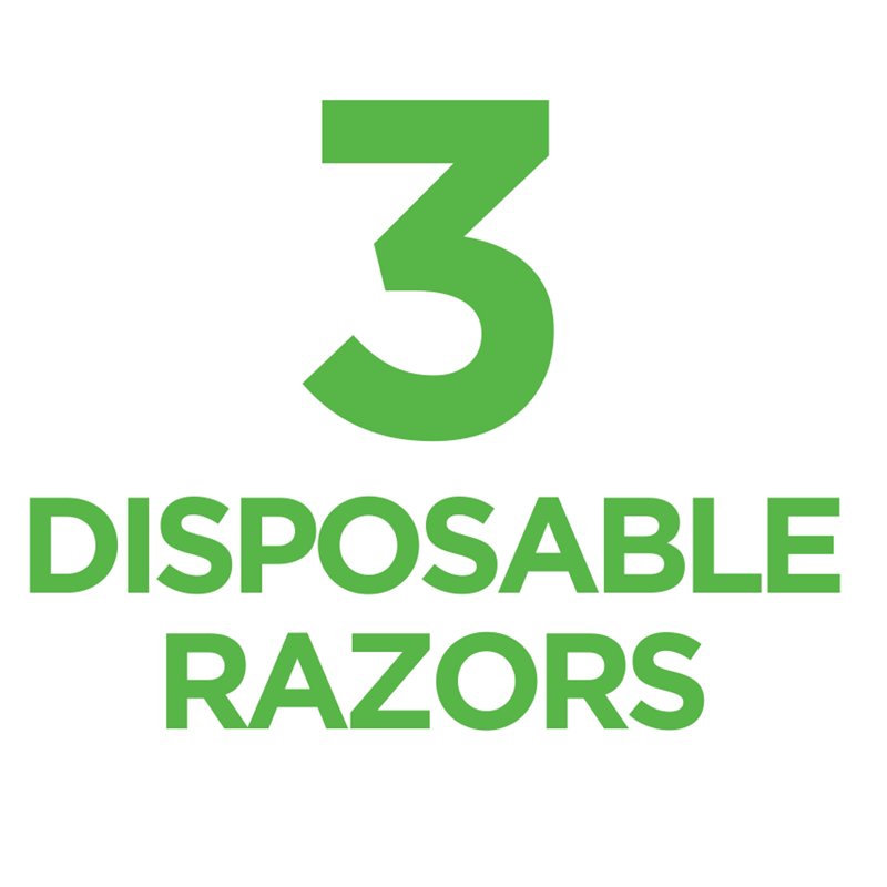Disposable Razors for Men - 3-Blade Sensitive Shaving Razors, Pack of 3