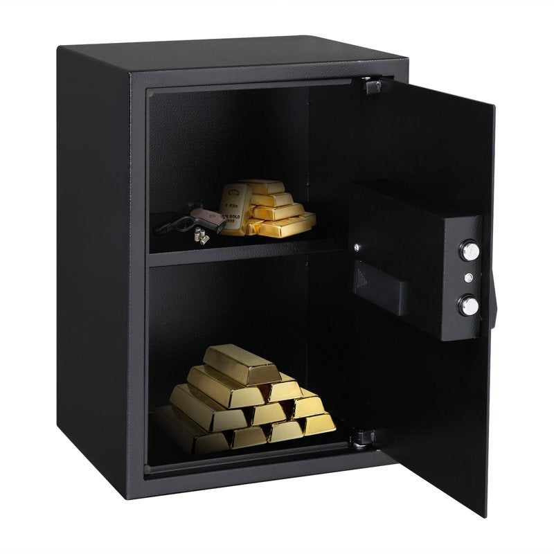 Digital Security Safe with Electronic Lock, Solid Alloy Steel, 1.45-1.46 Cu Ft