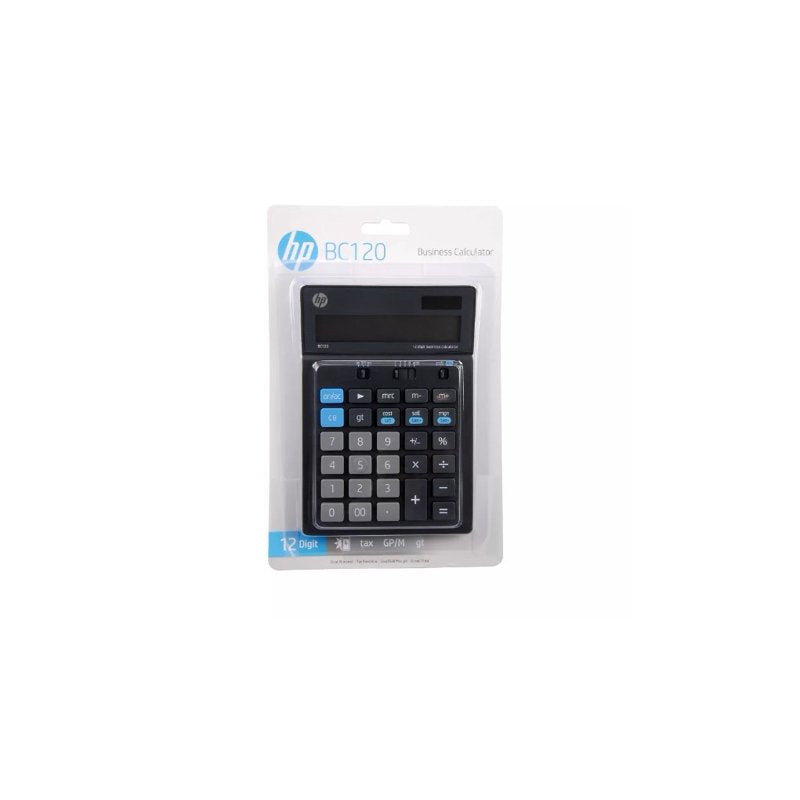 12-Digit Solar and Battery Powered Desktop Calculator - Black