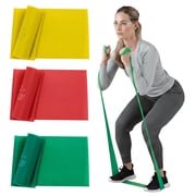 Non-Latex Resistance Bands Set for Fitness and Rehab - 5 ft, Multiple Resistance Levels