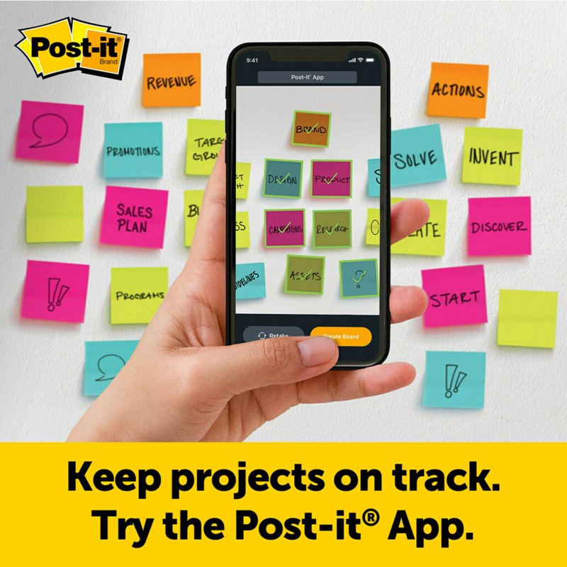 Post-it Wall Pad with Command Strips - White, Lined, 20 x 23 Inches, 2 or 3 Pack