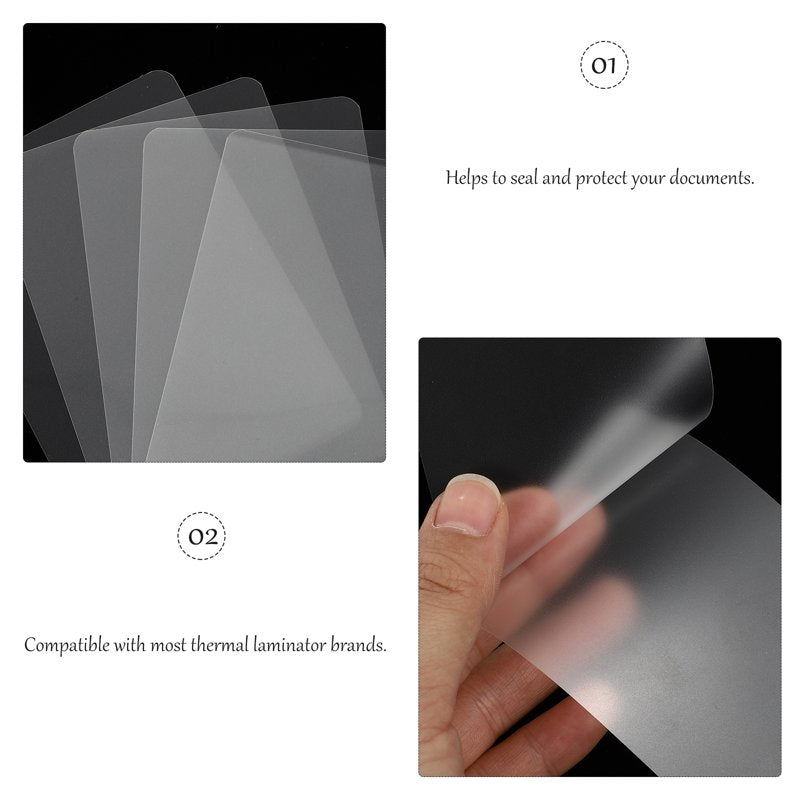 White Laminating Sheets 200 Pack for Document Protection - 9.8x6.8 Inches