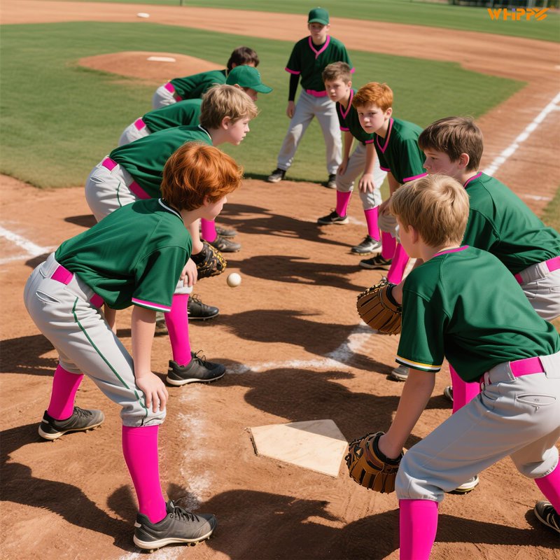 Youth Baseball Socks and Elastic Belt Set for Kids Boys Girls