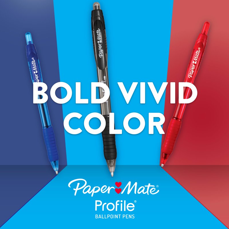 Retractable Ballpoint Pen with Assorted Ink & Barrel Colors - 8 Pack
