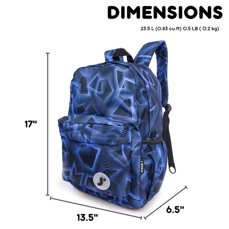 J World Oz 17" Day Backpack for School & Travel - Disco (Variation of THIS listing)