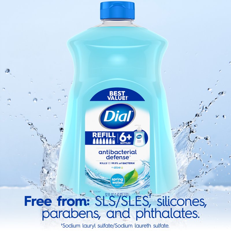 Antibacterial Liquid Hand Soap Refill Pack – 52 Fl Oz, Powerfully Kills 99.99% Bacteria
