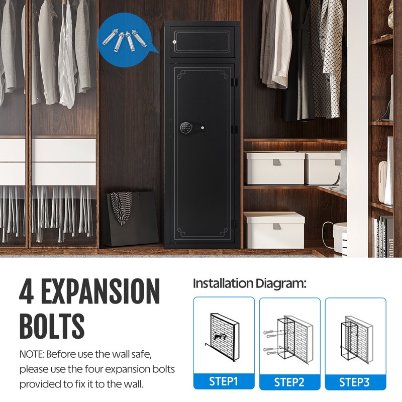 Large Gun Safe for Rifles & Shotguns, Digital Keypad Security Storage