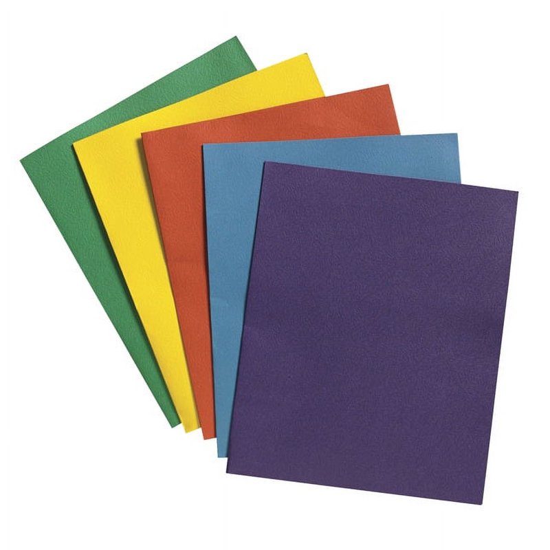 School Smart Leatherette 2-Pocket Folder 9x12 Inches Pack of 25