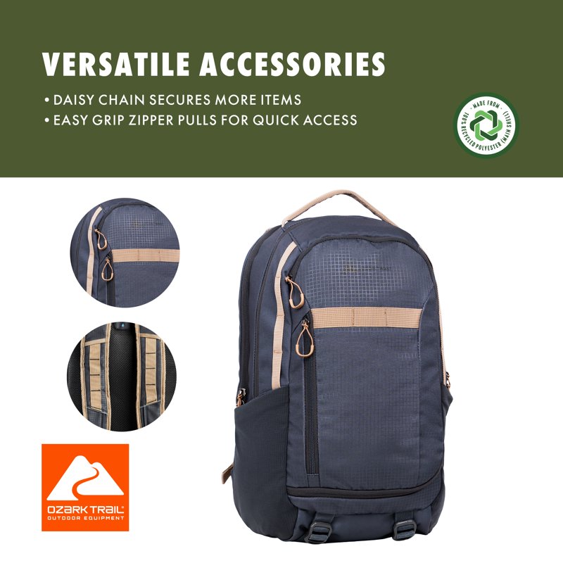 20L Adult & Teen Polyester Daypack Backpack with Padded Laptop Compartment
