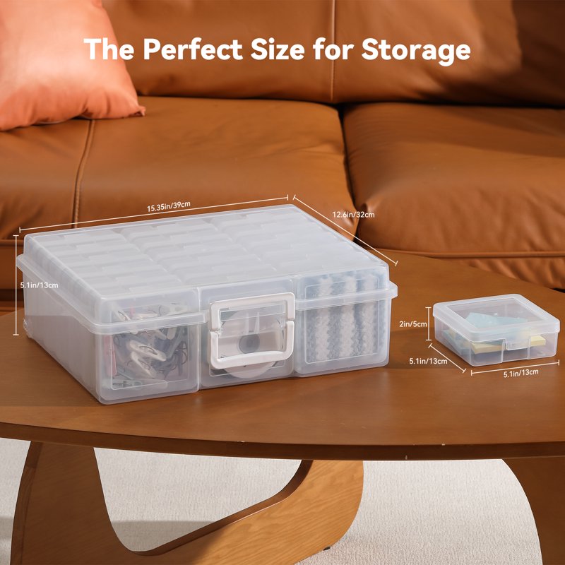 Stackable Plastic Storage Boxes 18 Pack Small Clear Hobby Organizer Containers