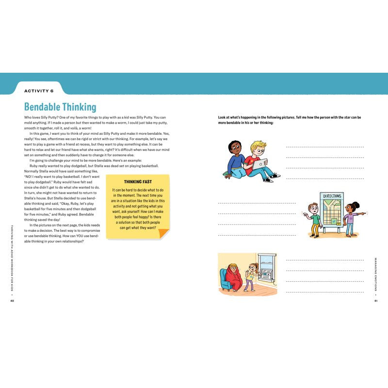 Kids ADHD Workbook for Self-Regulation and Focus - Fun Activities for Ages 7-12