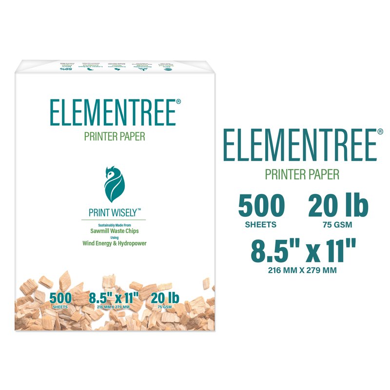 Sustainable Printer Paper - 8.5 x 11 White, 20 lb, 500 Sheets, Eco-Friendly Office Supply