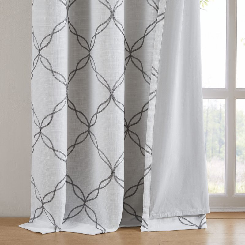 Blackout Curtains for Living Rooms & Bedrooms - 50x84, Ivory/Gray