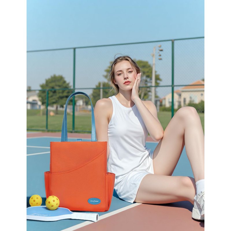Luzz Pickleball Tote Bag Orange - Versatile Sports Shoulder/Carry Bag for Men & Women