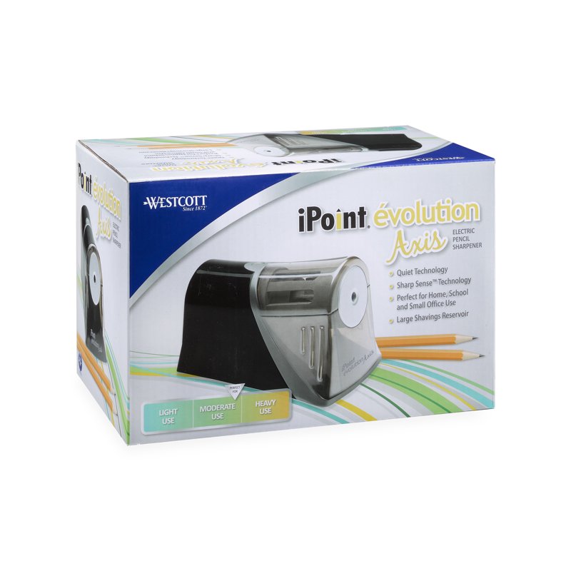 Electric Pencil Sharpener with Auto Stop & Shavings Container - Heavy Duty Office & Classroom Use