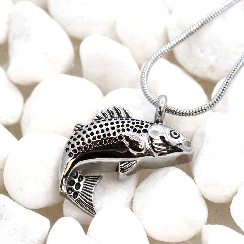 Waterproof Cremation Necklace with Ashes Container - Stainless Steel Memorial Jewelry