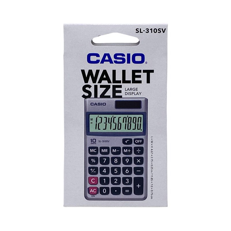 Casio 10-Digit Basic Calculator with Protective Case - Solar Power