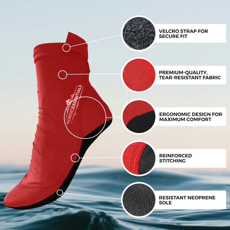 Beach Socks for Water & Sand Activities - Quick-Drying, Breathable, Anti-Sand Design