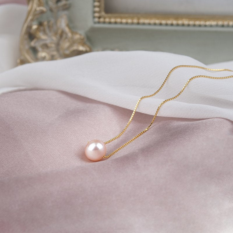 Sterling Silver Pearl Necklace for Soul Sister Gift - Multiple Colors & Chain Options