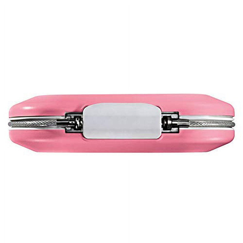Pink Portable Personal Safe with Combination Lock, 9-17/32 Inches Wide