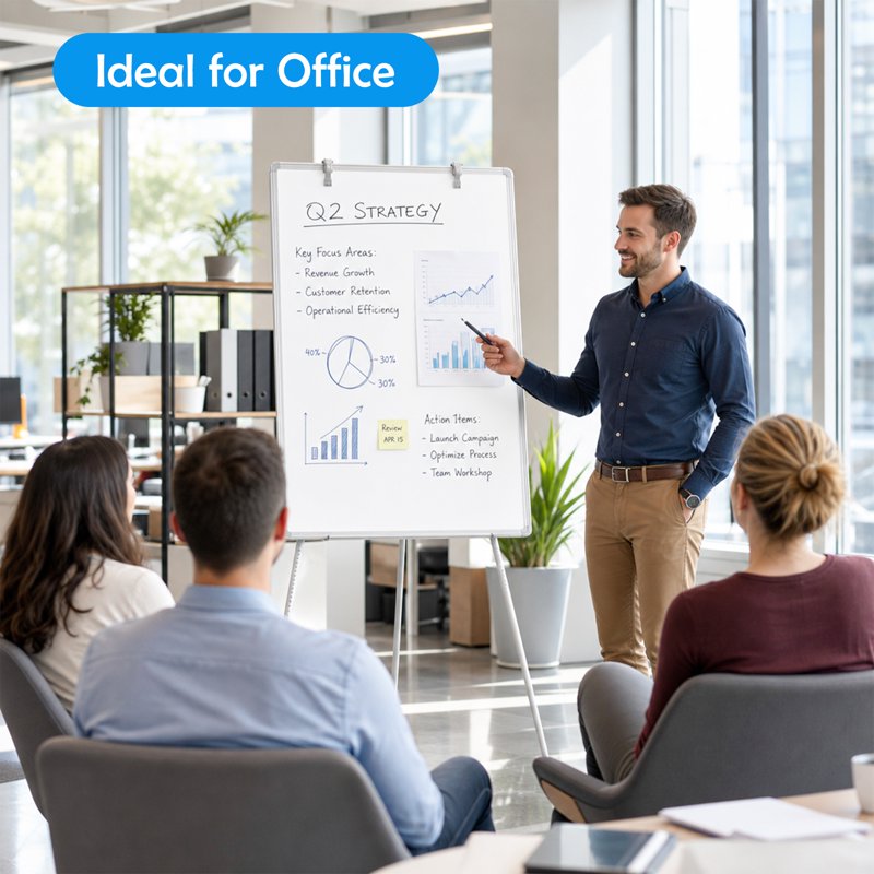 Portable Magnetic Whiteboard Easel with Adjustable Tripod Stand 36x24 Inch