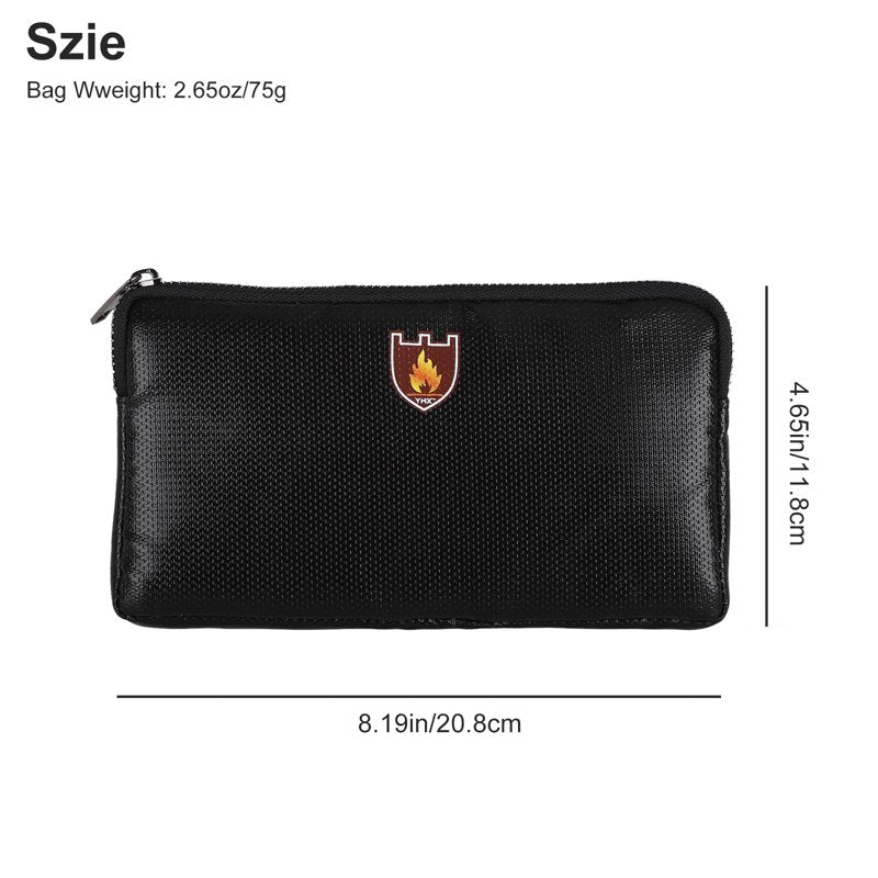 Fireproof Document Bag Set Waterproof Safe Storage Pouch for Valuables